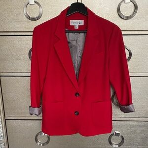Forever 21 Vibrant Red Blazer
